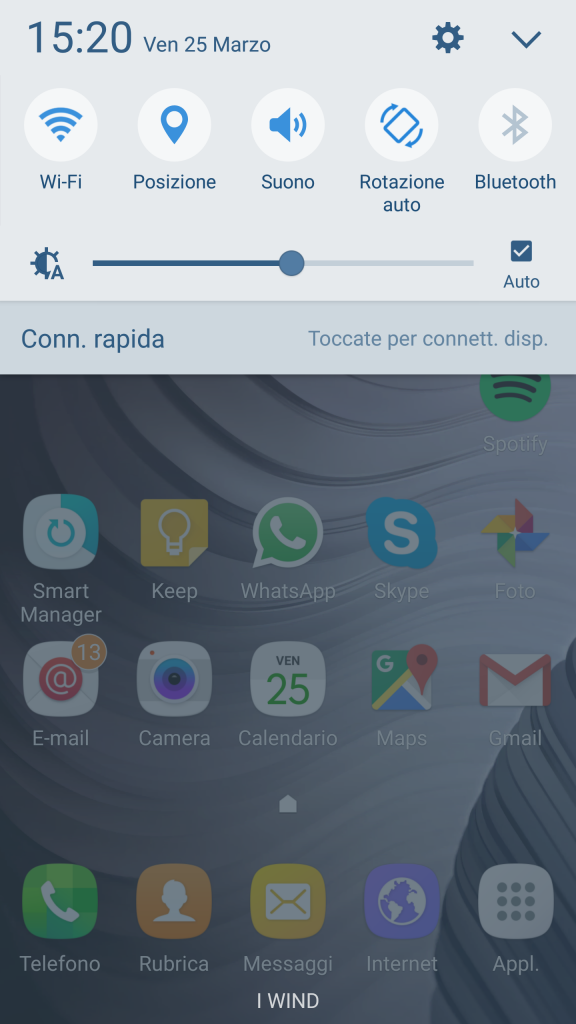 Screenshot Galaxy S6 Edge