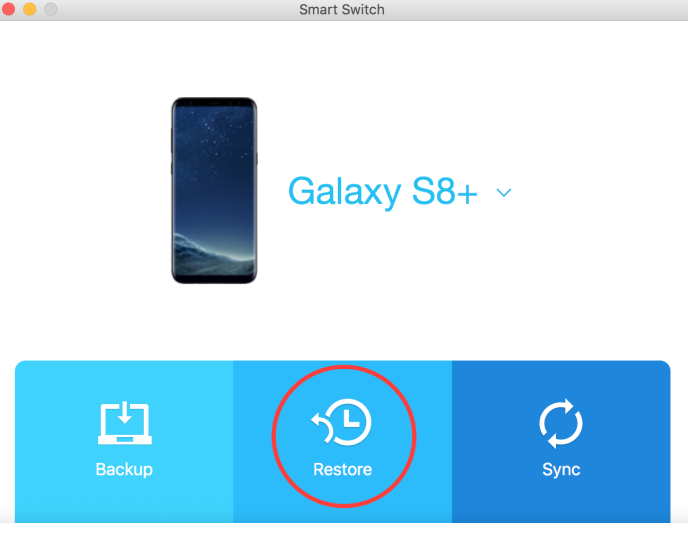 backup dati da iTunes a Galaxy S8